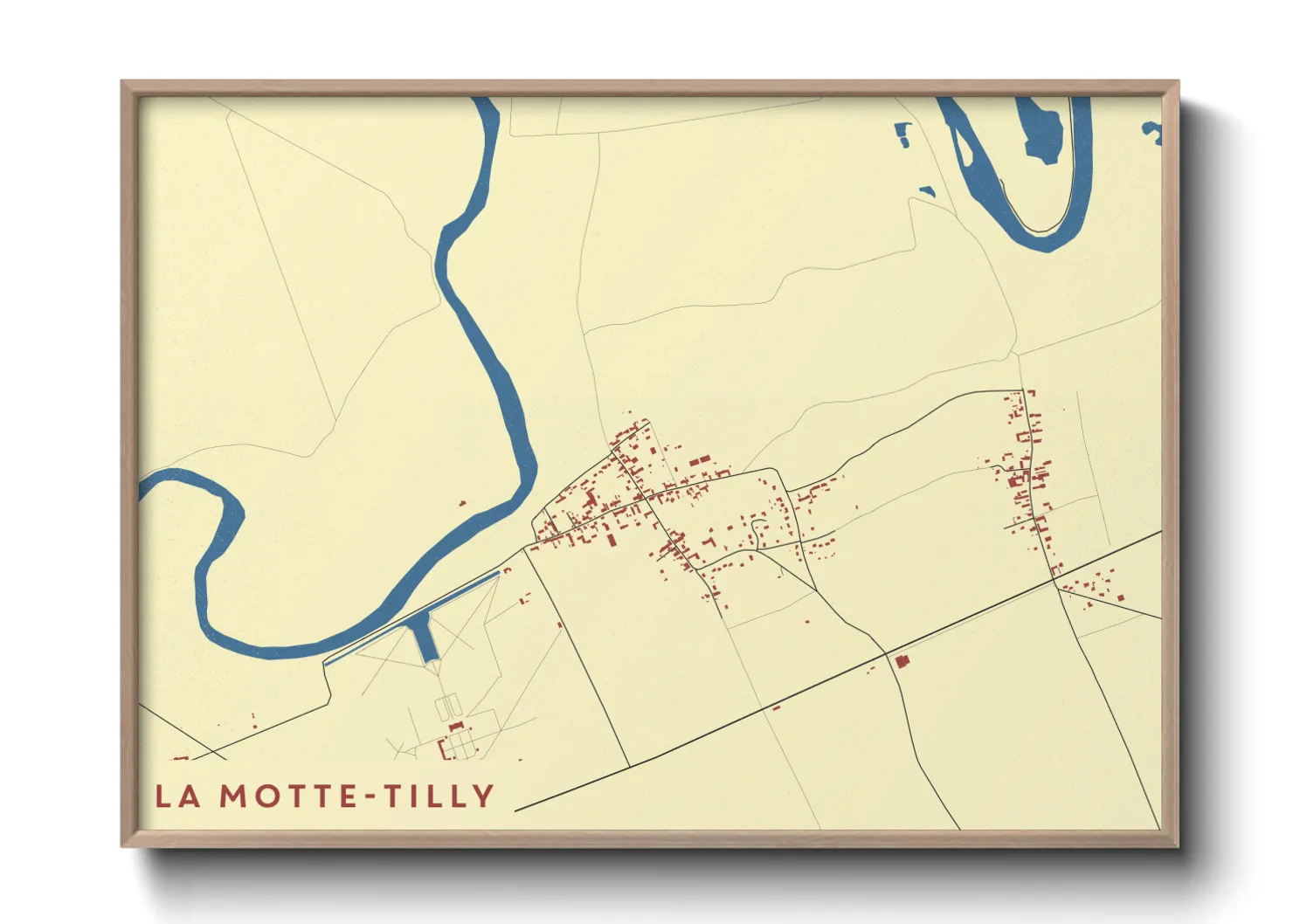 Une affiche de carte sur La Motte-Tilly