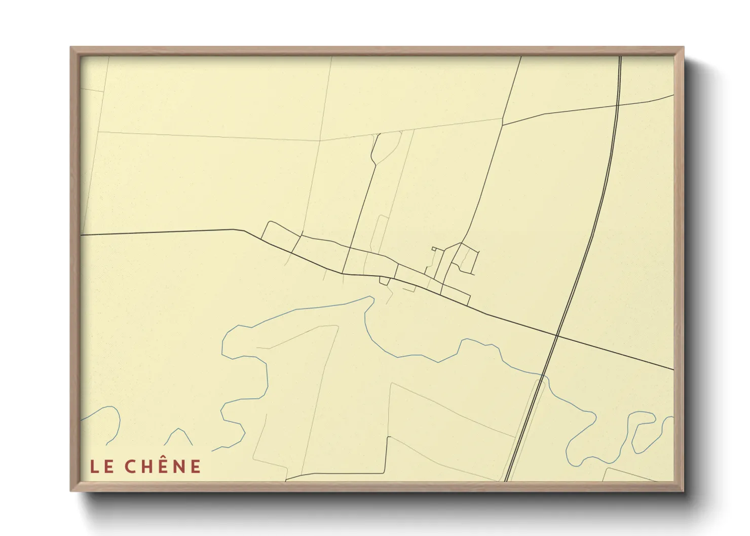 Une affiche de carte sur Le Chêne