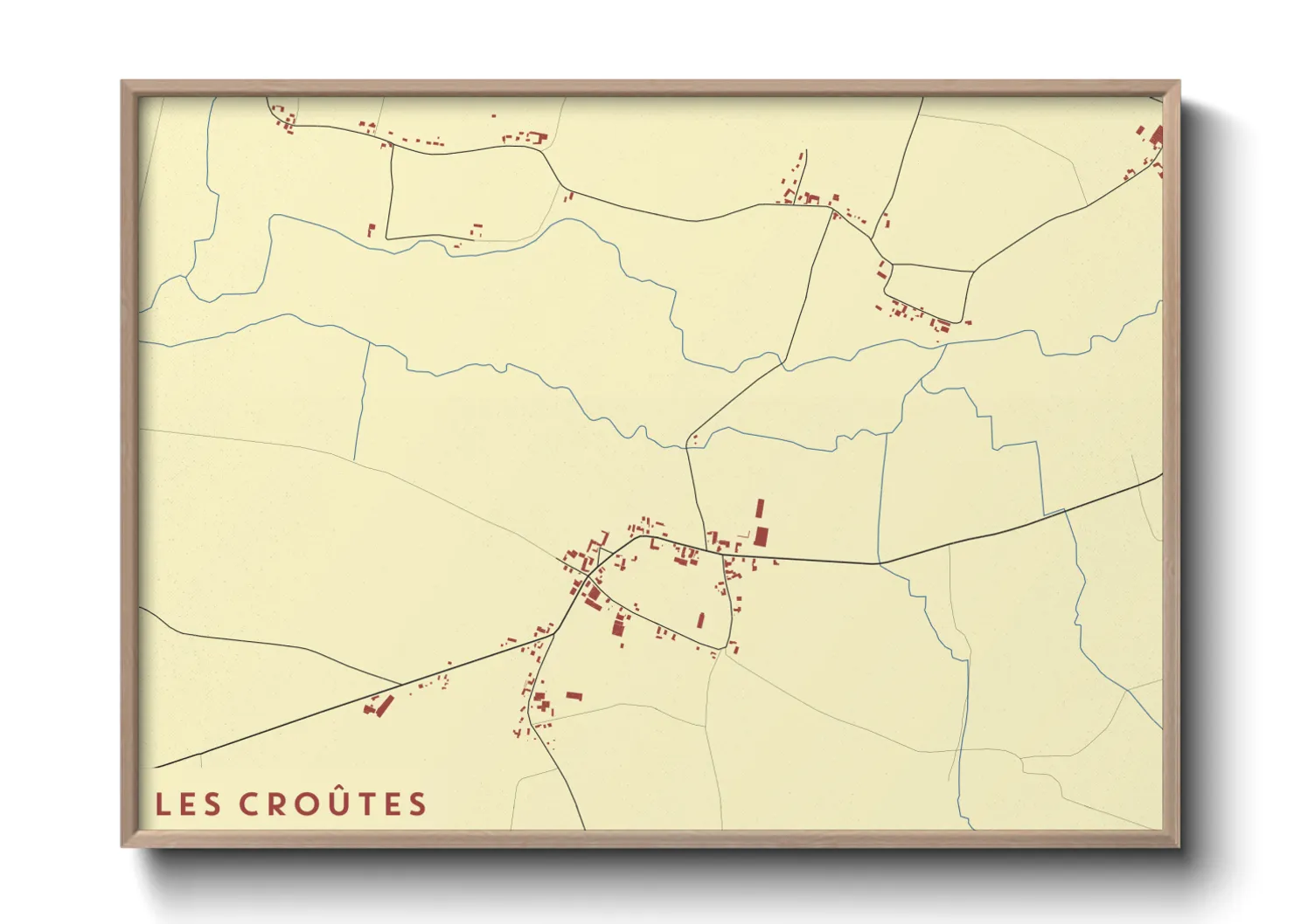 Une affiche de carte sur Les Croûtes