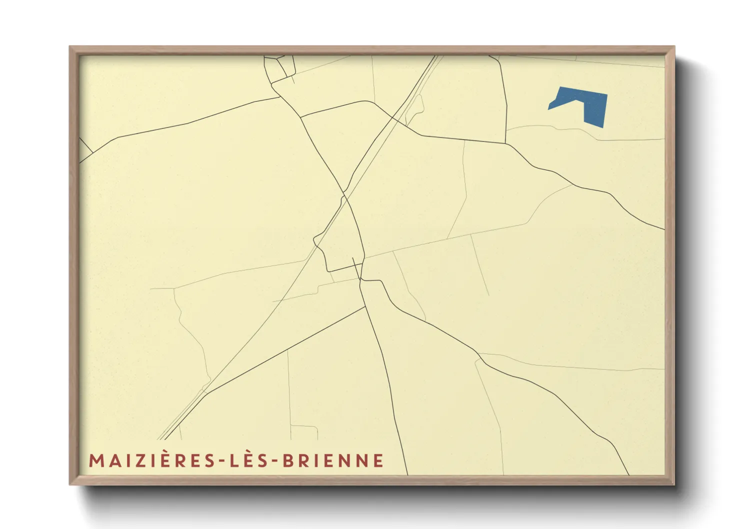 Une affiche de carte sur Maizières-lès-Brienne