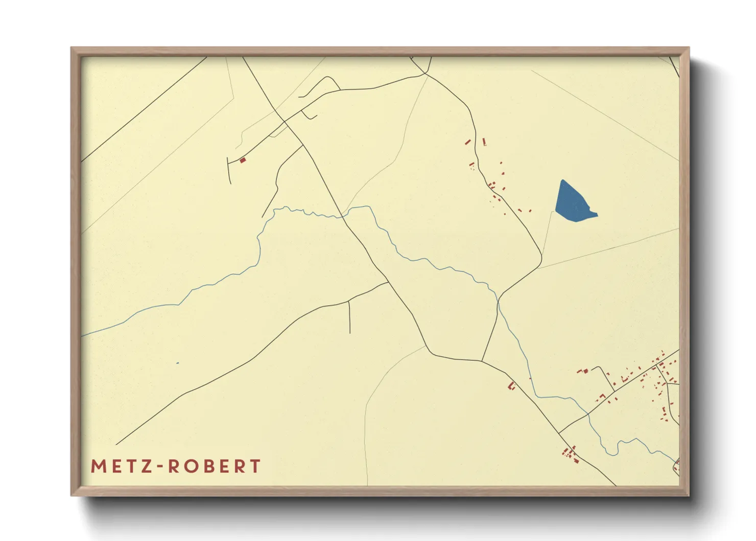 Une affiche de carte sur Metz-Robert