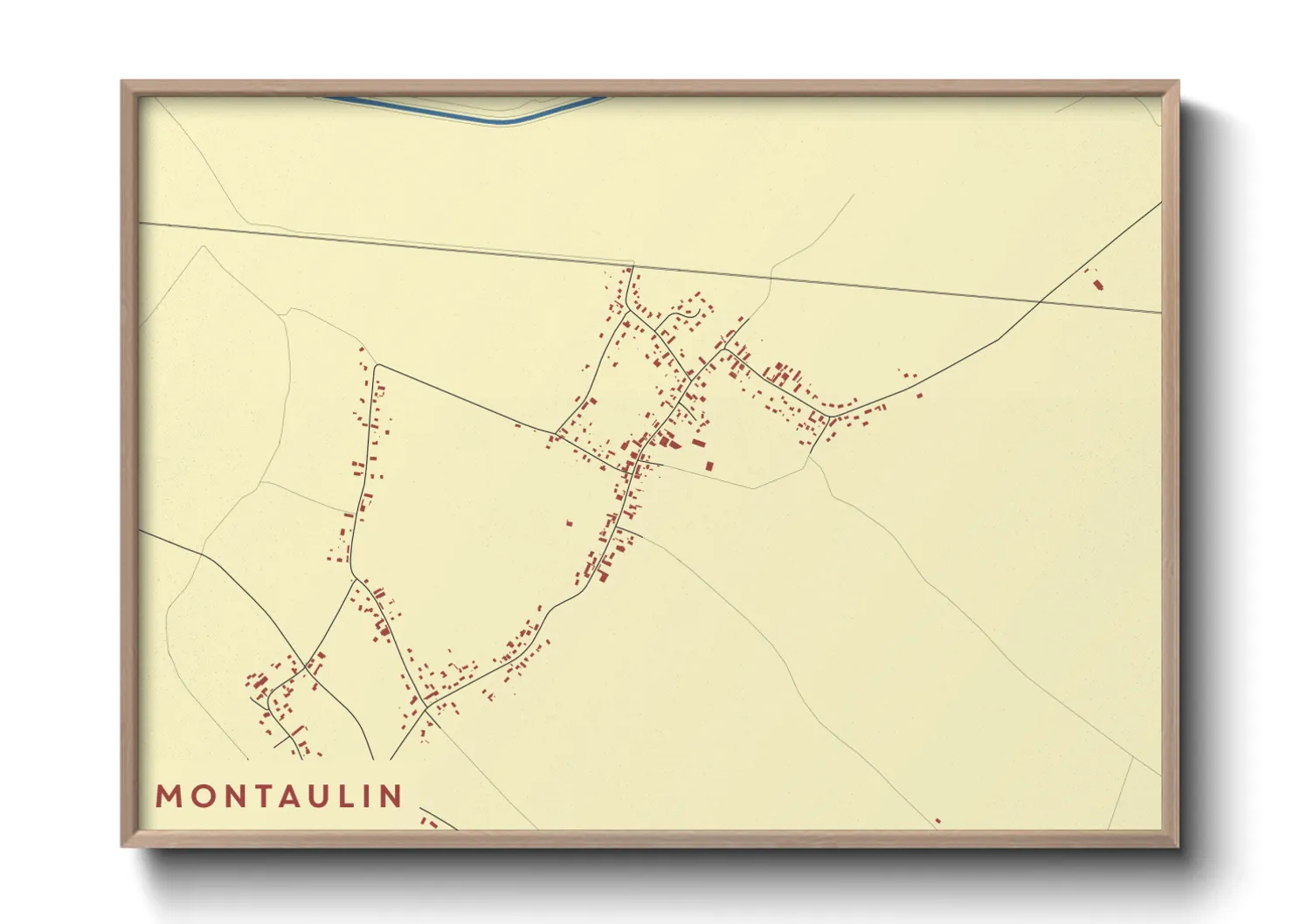 Une affiche de carte sur Montaulin