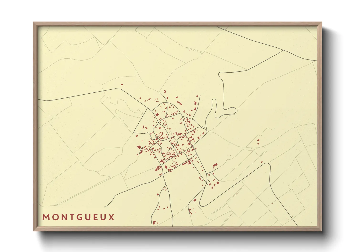 Une affiche de carte sur Montgueux