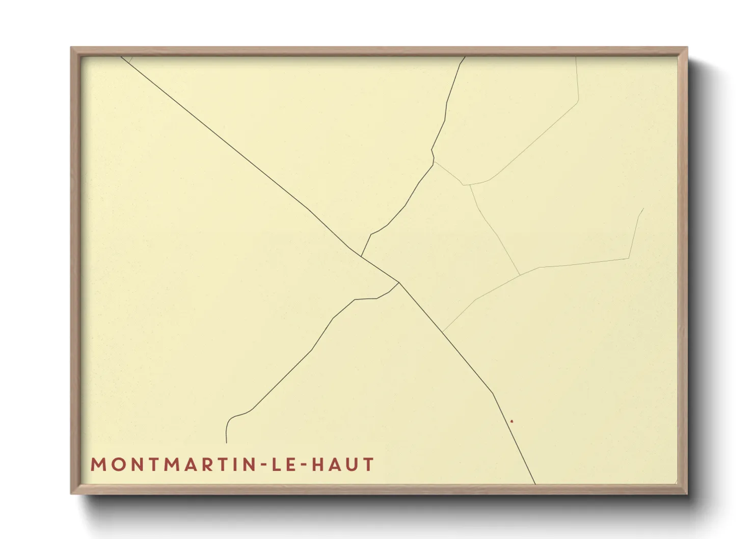 Une affiche de carte sur Montmartin-le-Haut