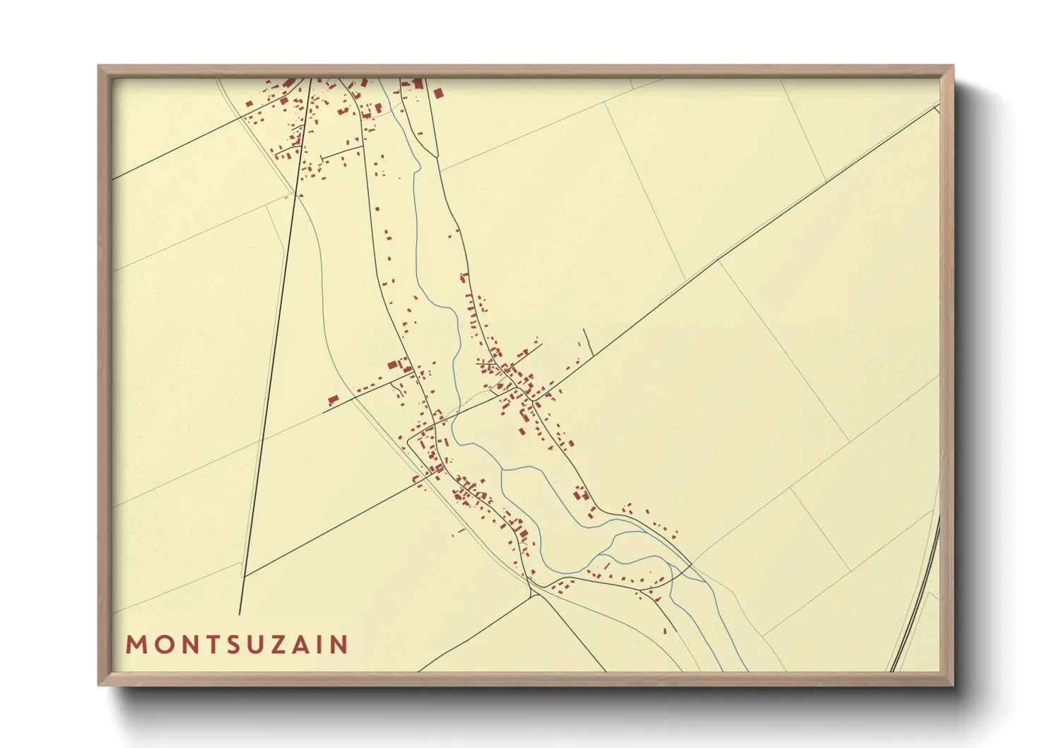Une affiche de carte sur Montsuzain