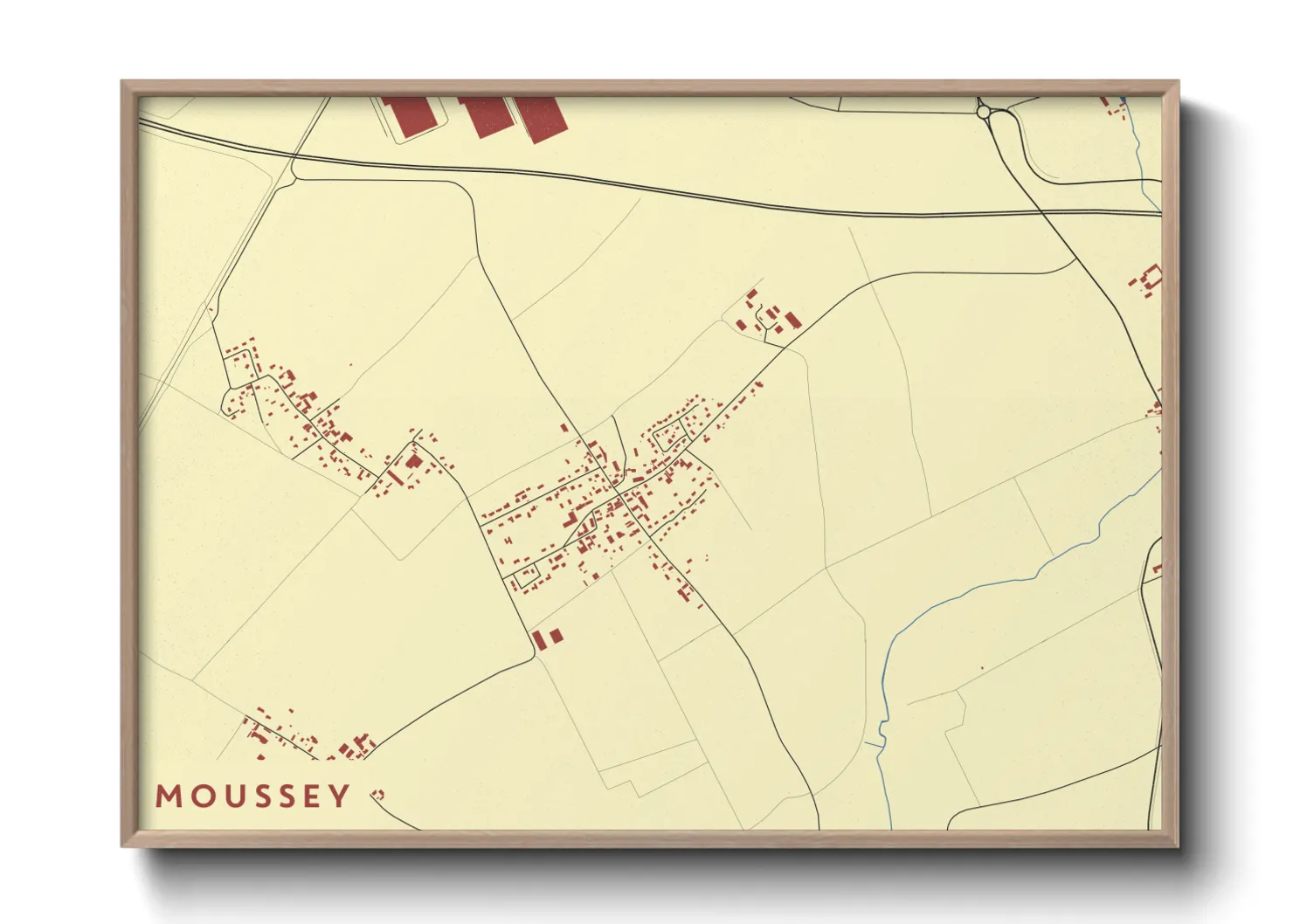 Une affiche de carte sur Moussey