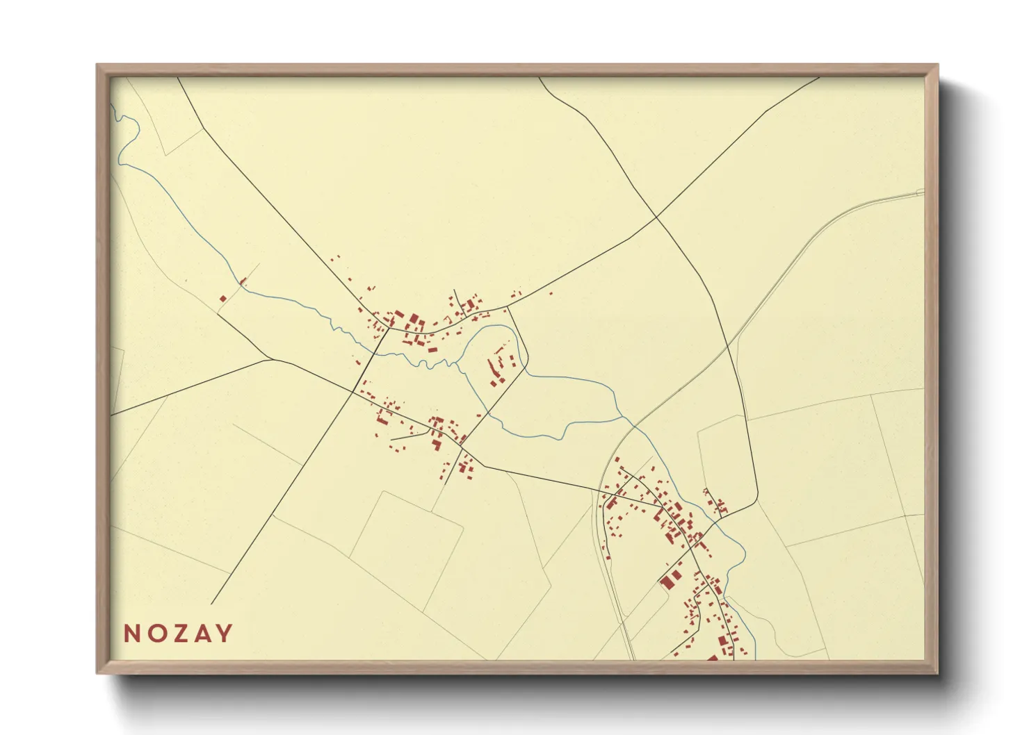 Une affiche de carte sur Nozay