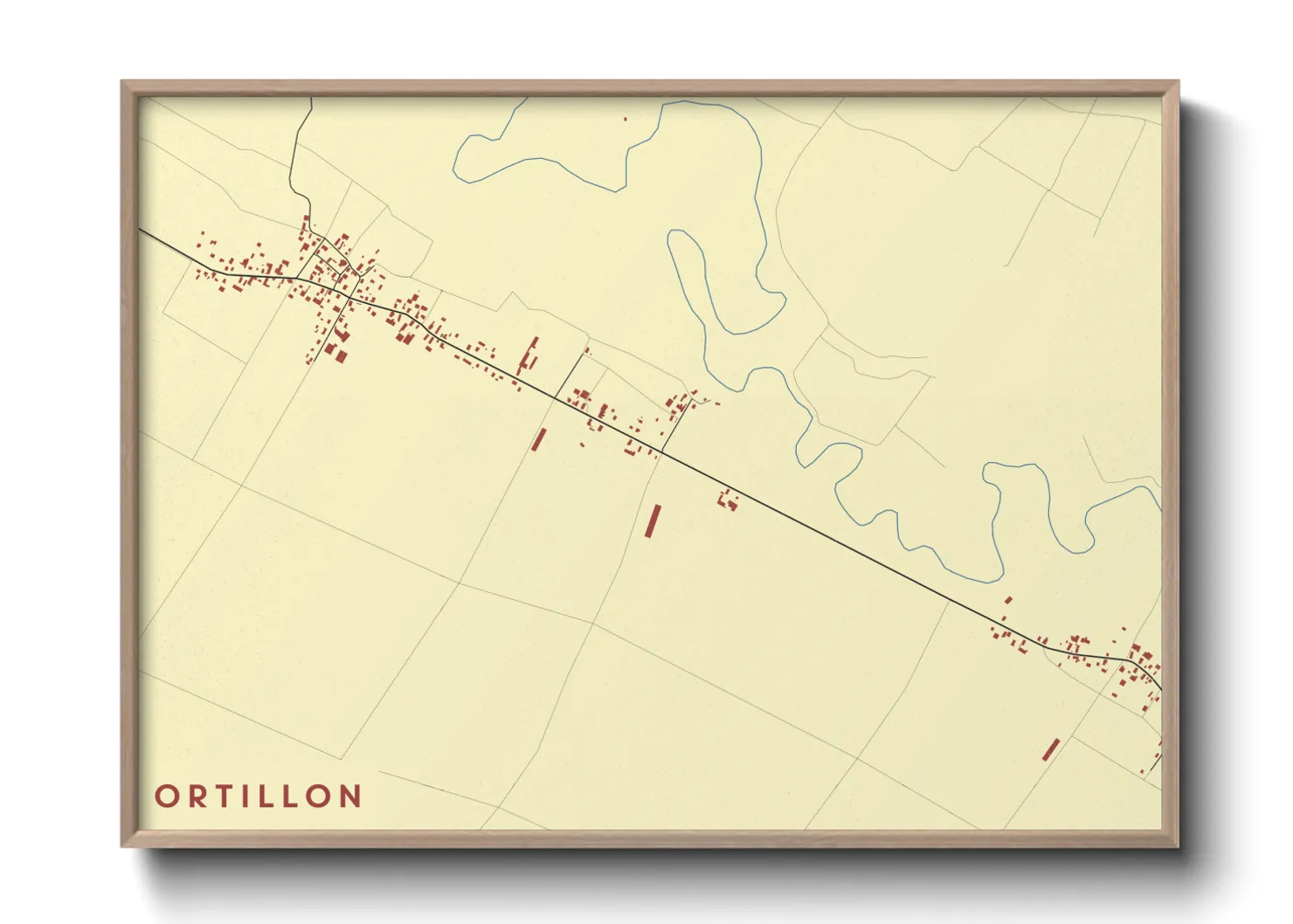 Une affiche de carte sur Ortillon