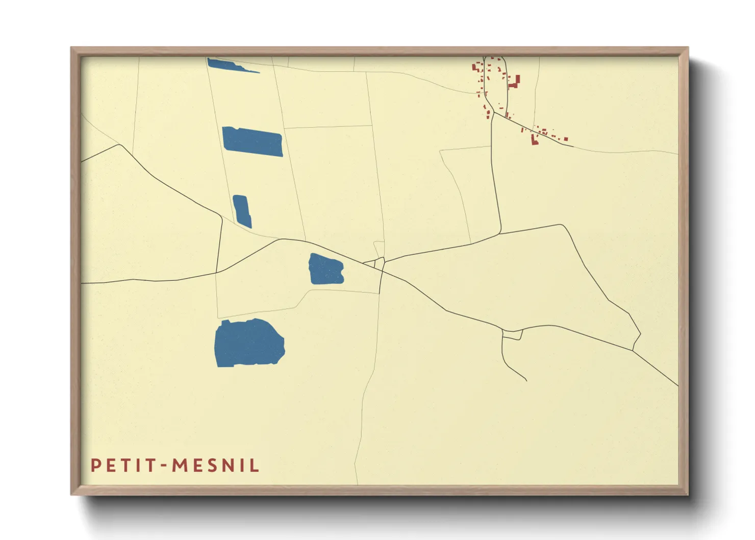 Une affiche de carte sur Petit-Mesnil