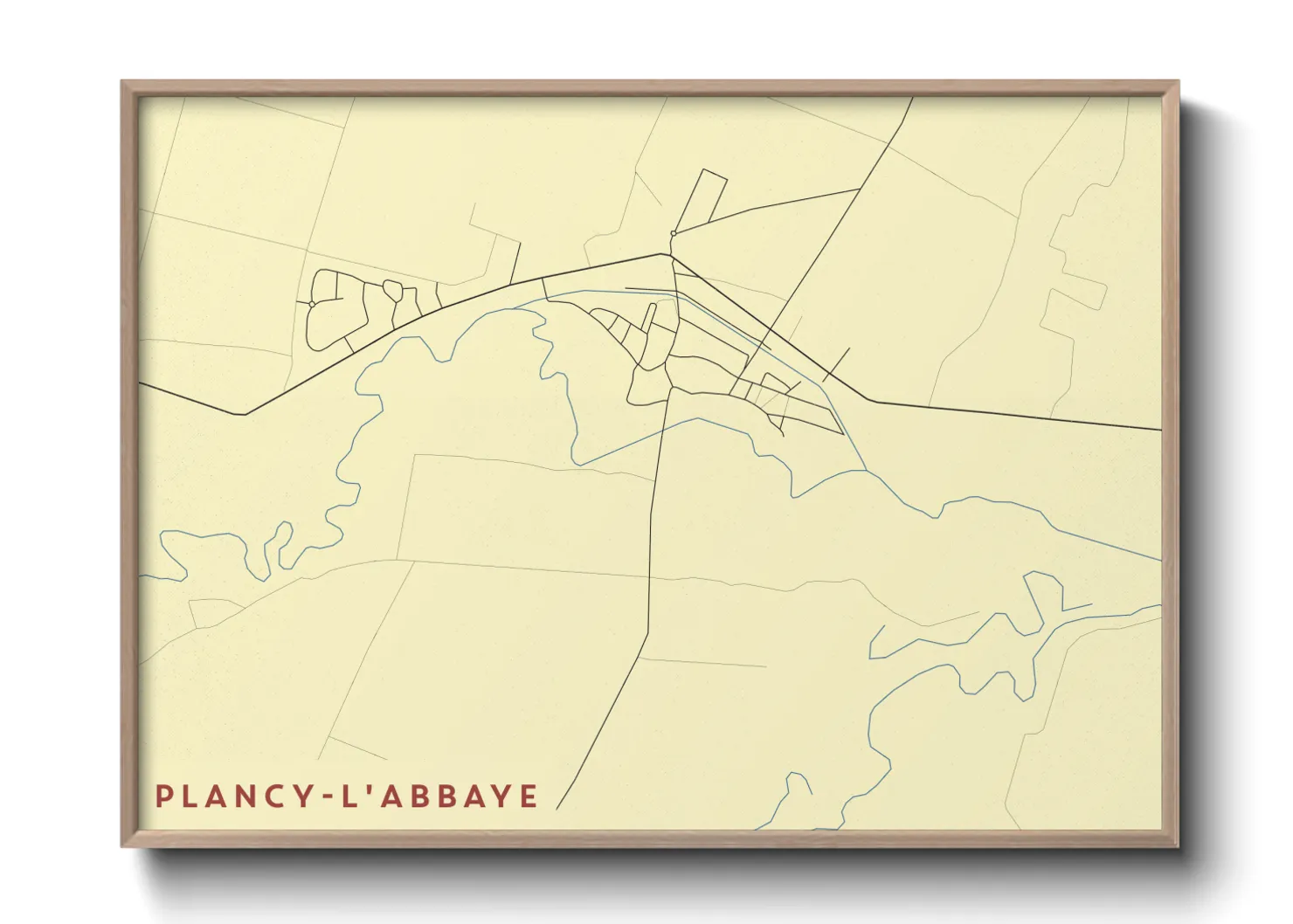 Une affiche de carte sur Plancy-l'Abbaye