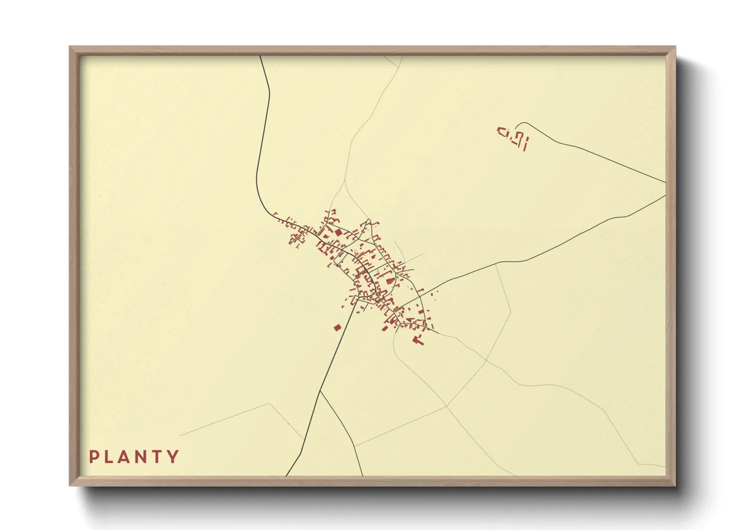Une affiche de carte sur Planty