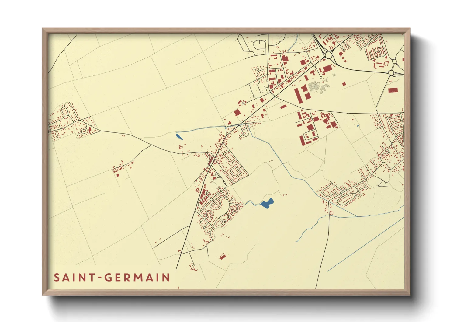 Une affiche de carte sur Saint-Germain