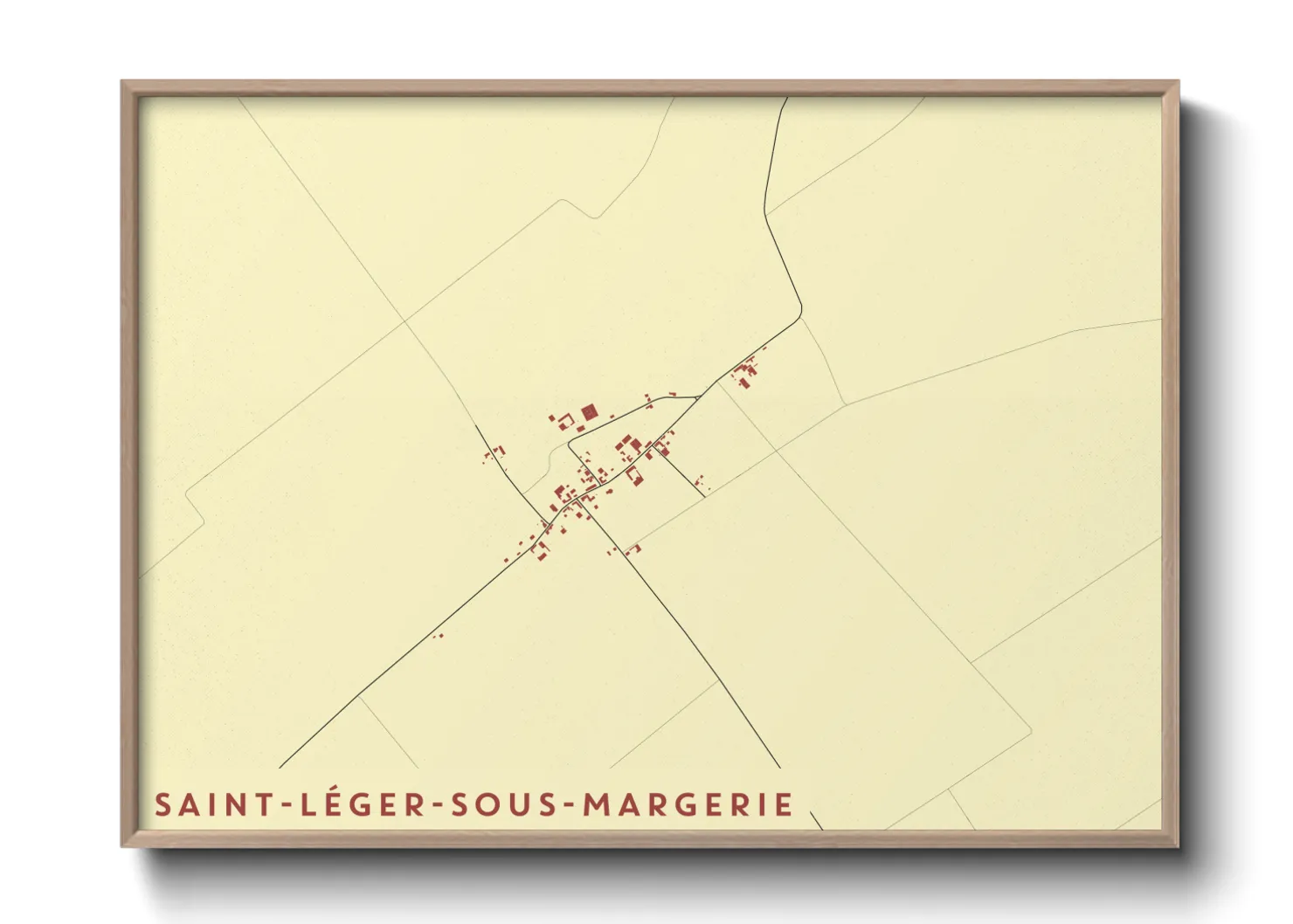 Une affiche de carte sur Saint-Léger-sous-Margerie