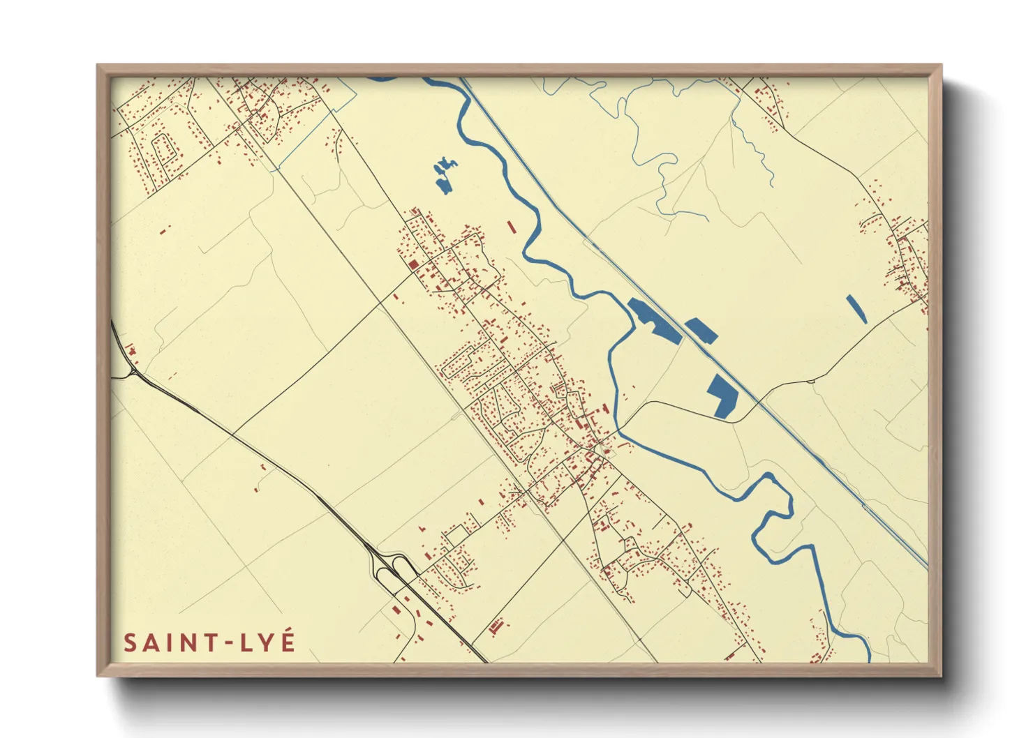 Une affiche de carte sur Saint-Lyé