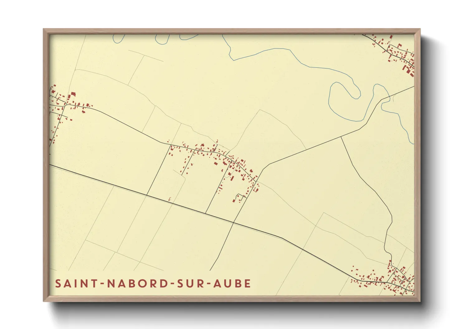 Une affiche de carte sur Saint-Nabord-sur-Aube