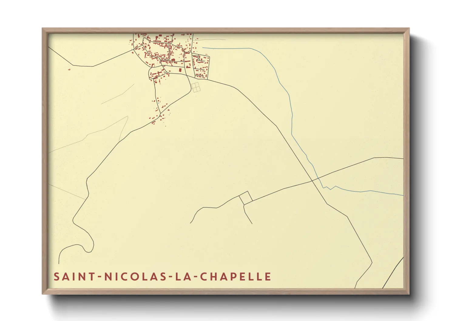 Une affiche de carte sur Saint-Nicolas-la-Chapelle