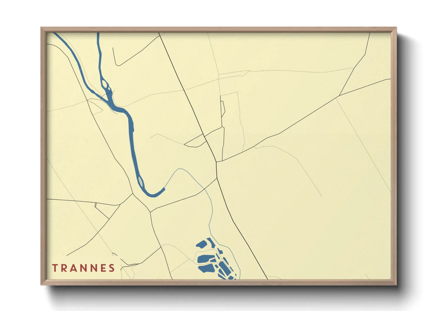 Une affiche de carte sur Trannes