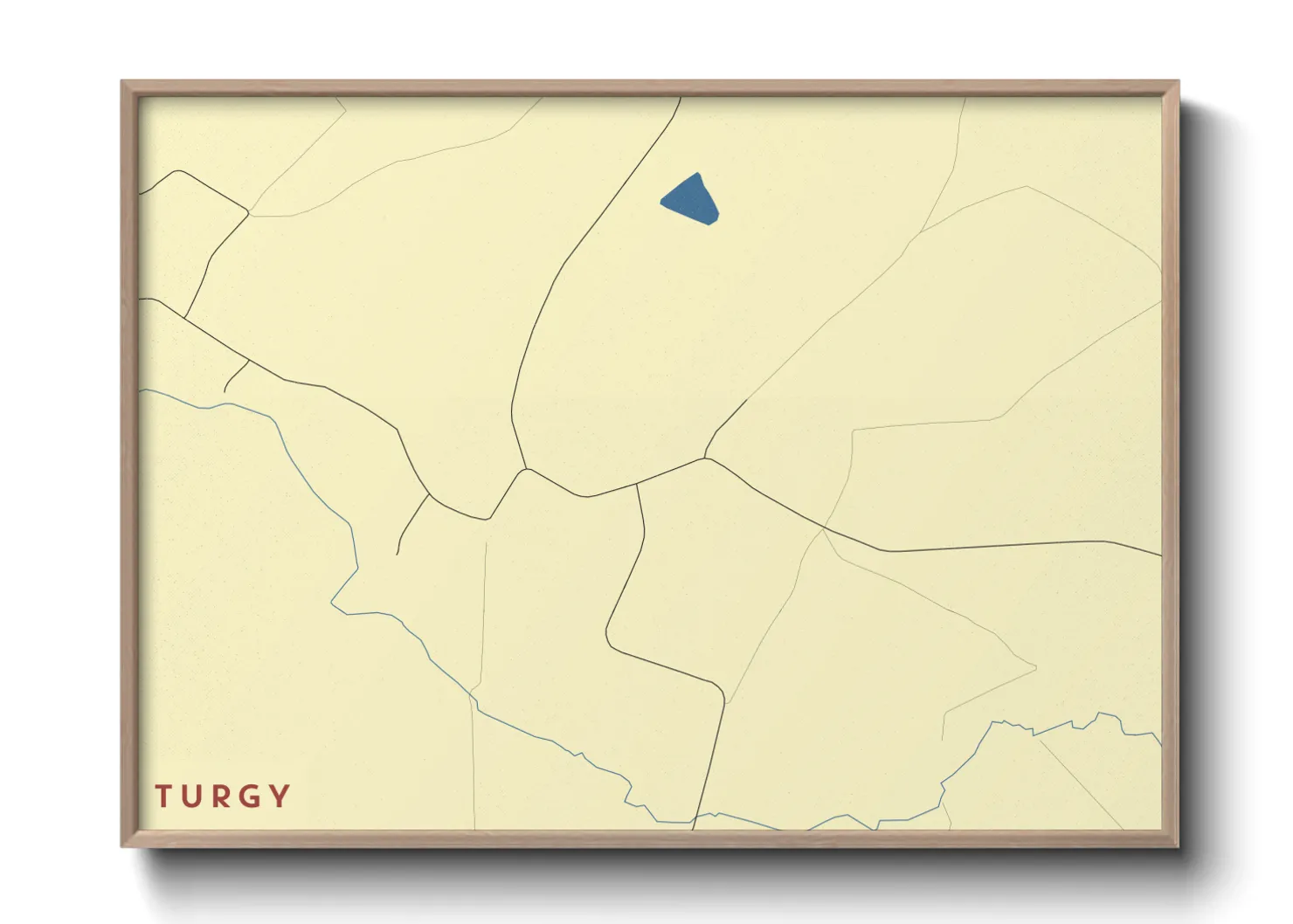 Une affiche de carte sur Turgy