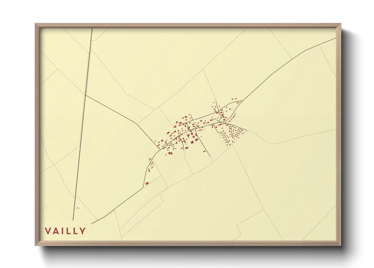 Une affiche de carte sur Vailly