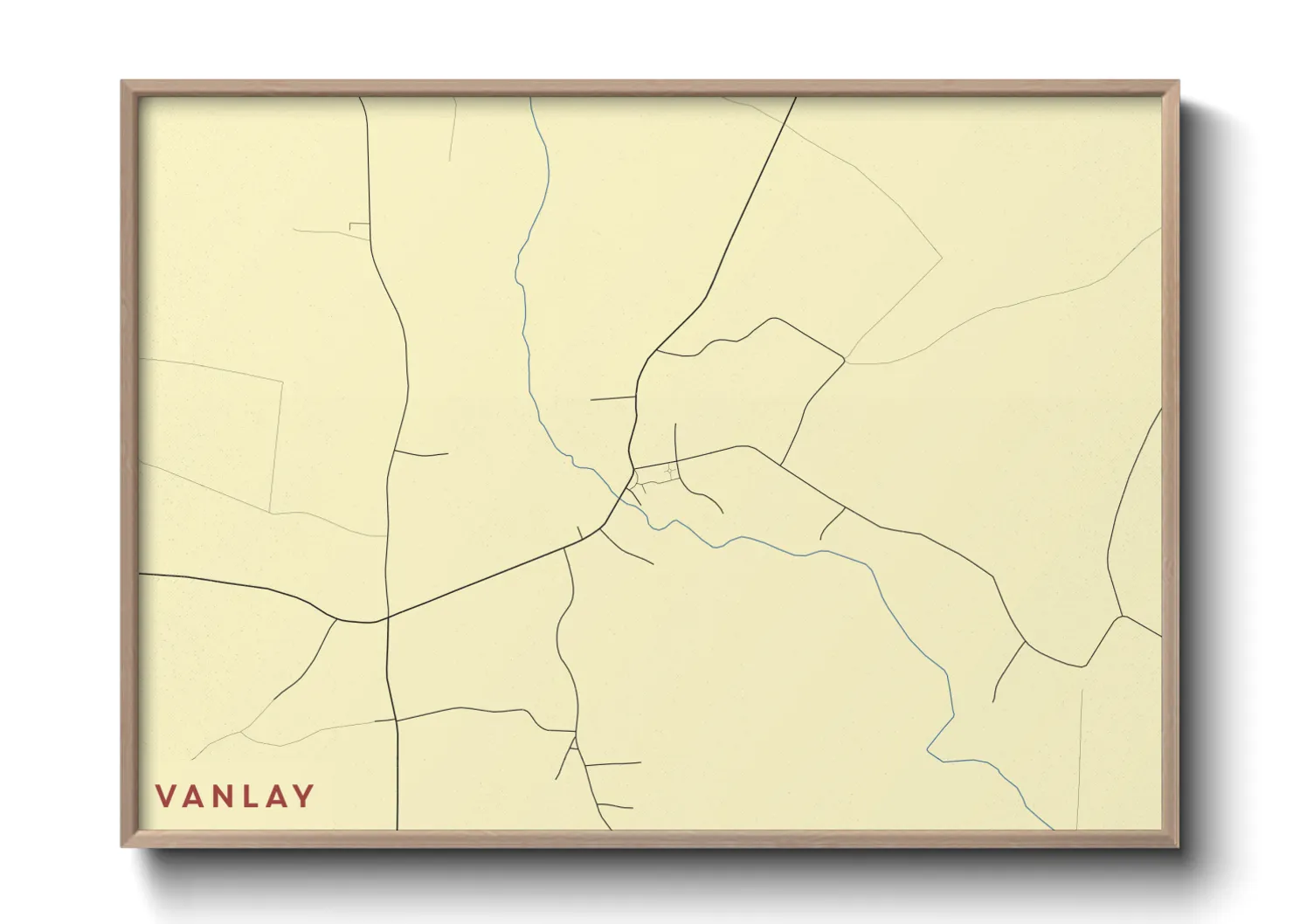 Une affiche de carte sur Vanlay