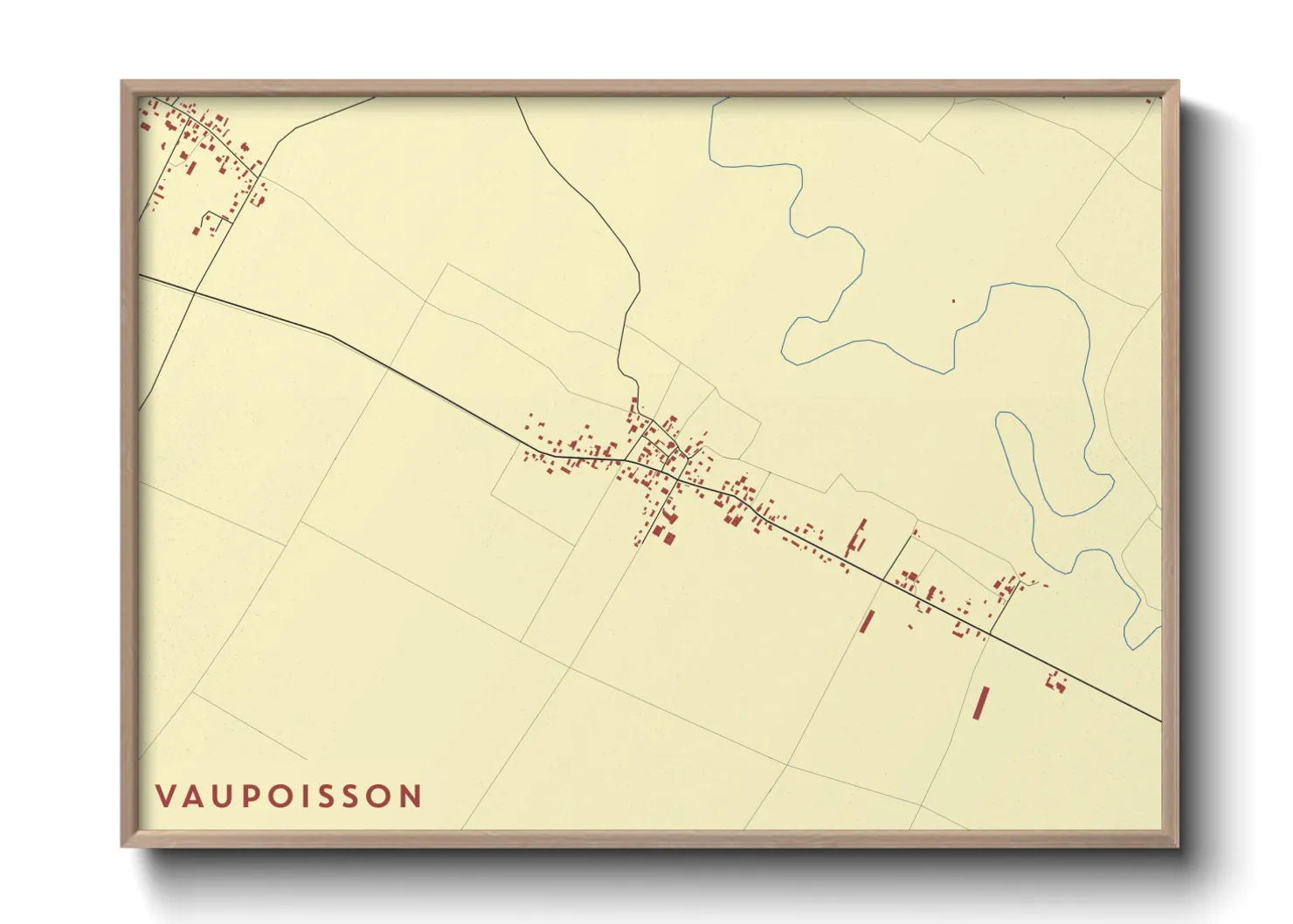 Une affiche de carte sur Vaupoisson