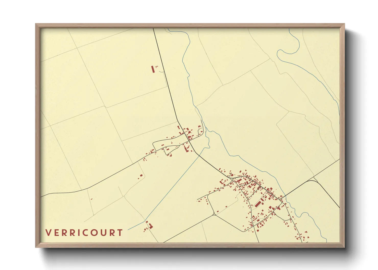 Une affiche de carte sur Verricourt
