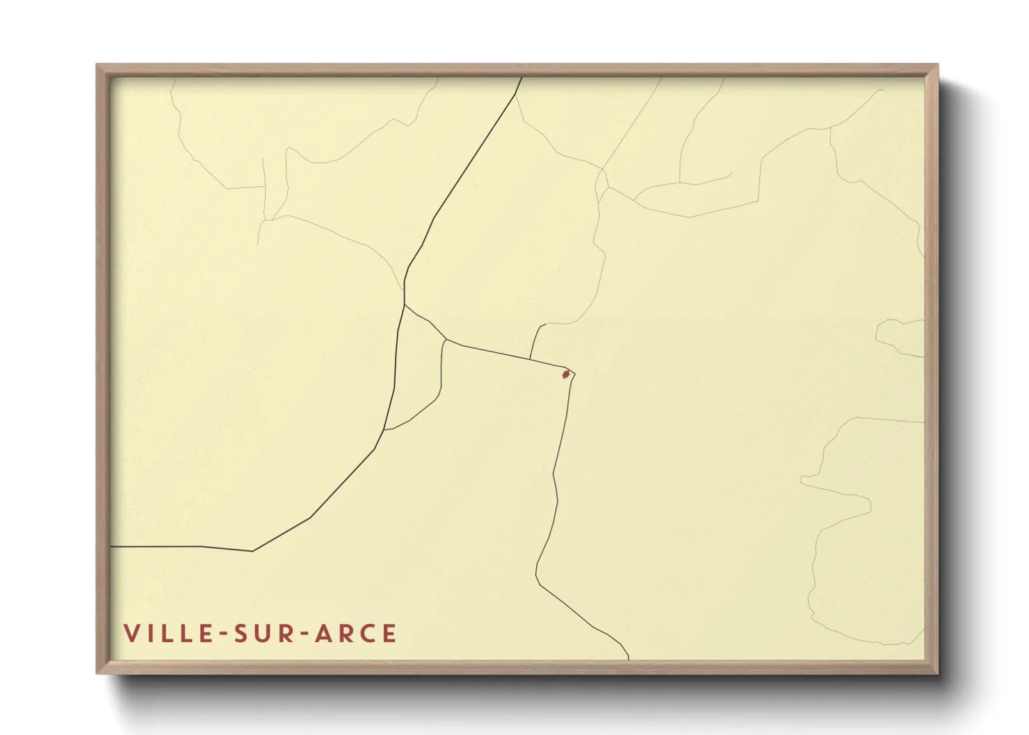 Une affiche de carte sur Ville-sur-Arce