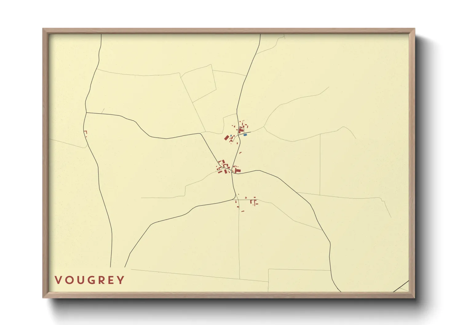 Une affiche de carte sur Vougrey
