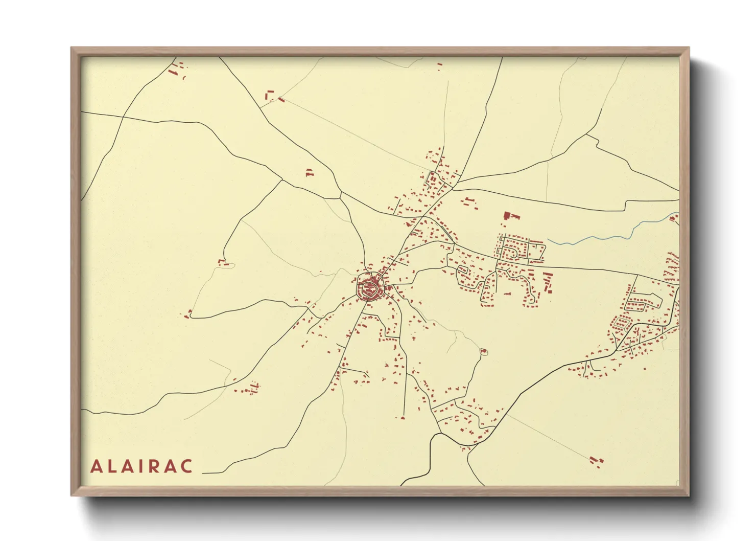 Une affiche de carte sur Alairac