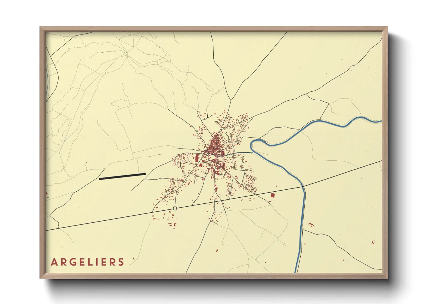 Une affiche de carte sur Argeliers