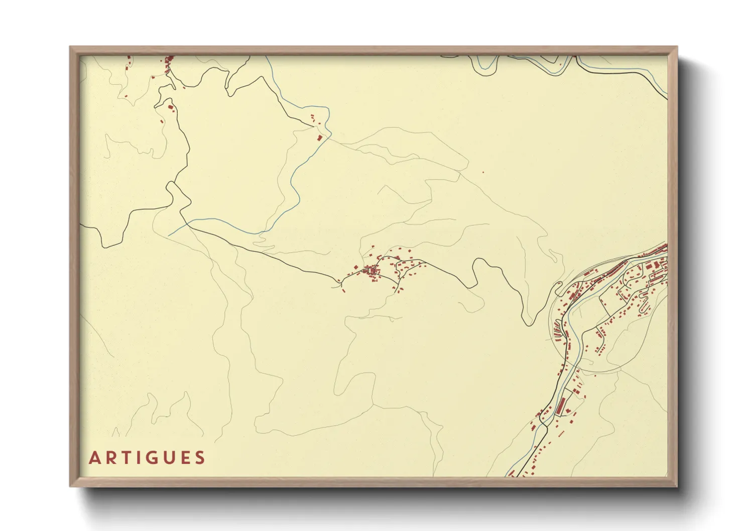 Une affiche de carte sur Artigues