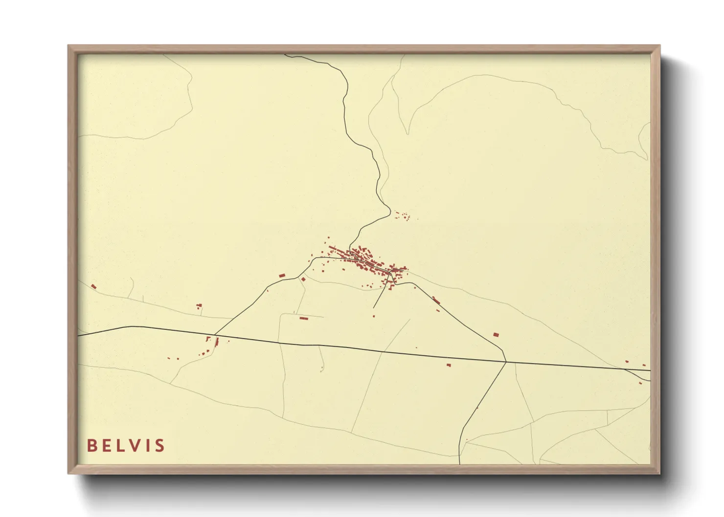 Une affiche de carte sur Belvis