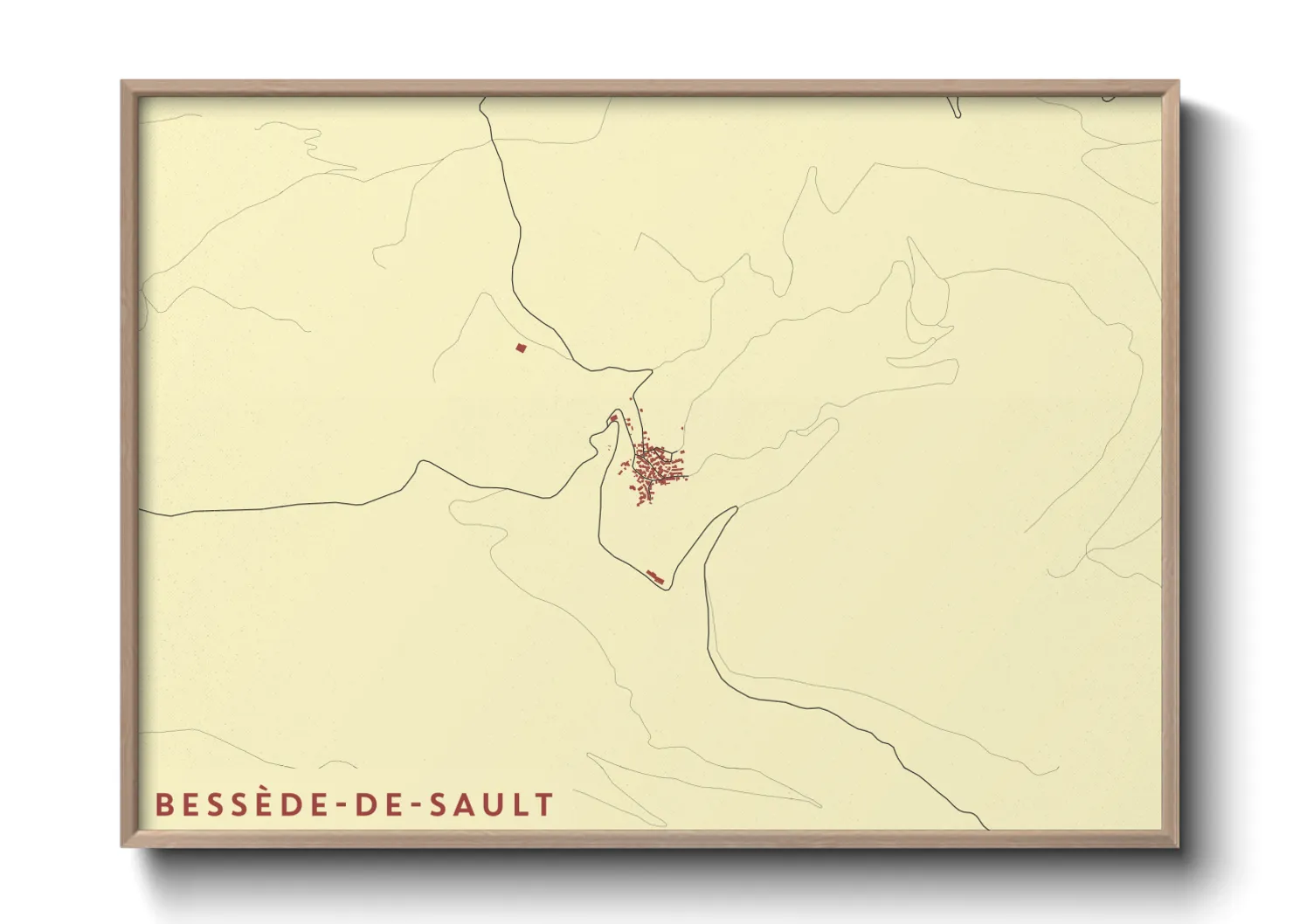 Une affiche de carte sur Bessède-de-Sault