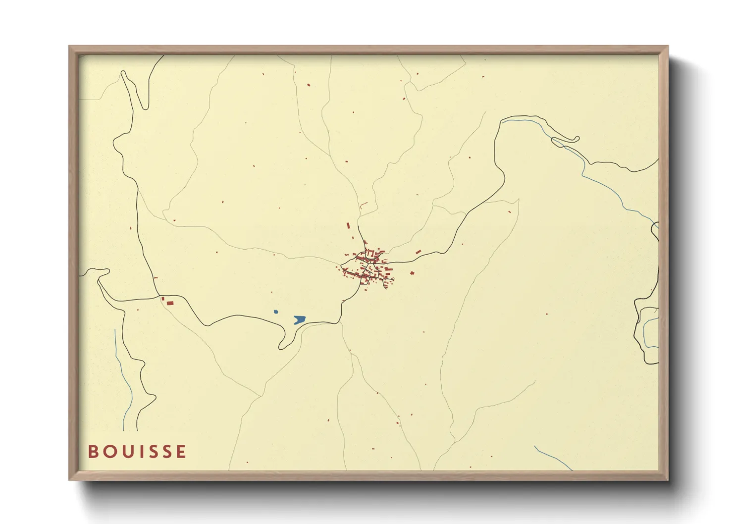 Une affiche de carte sur Bouisse
