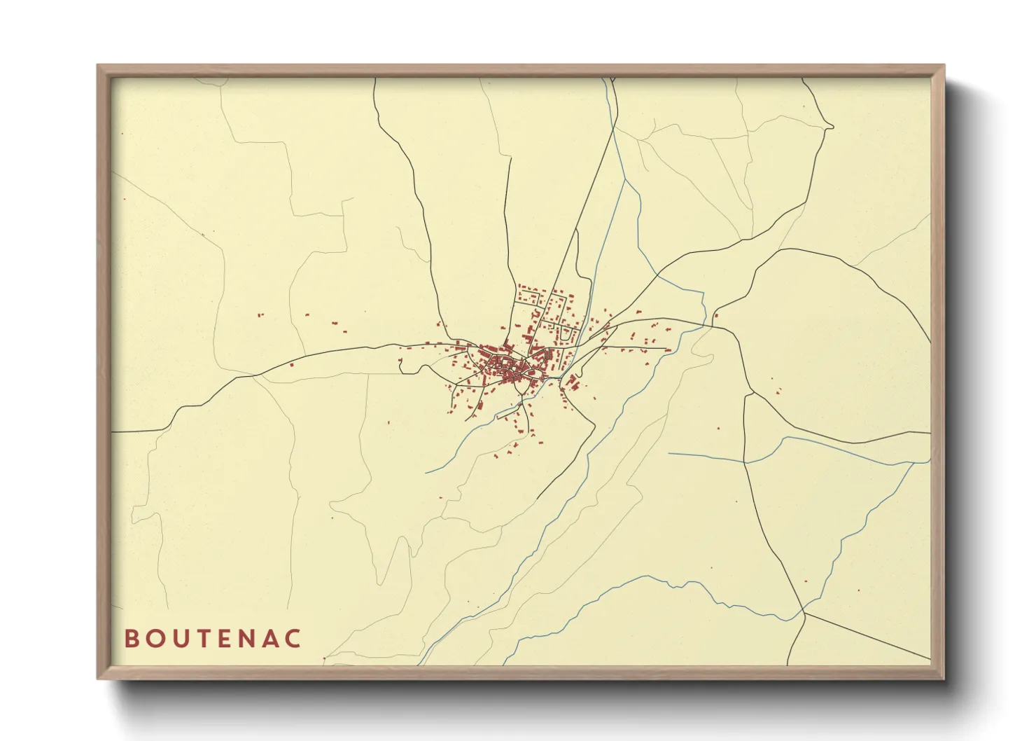 Une affiche de carte sur Boutenac