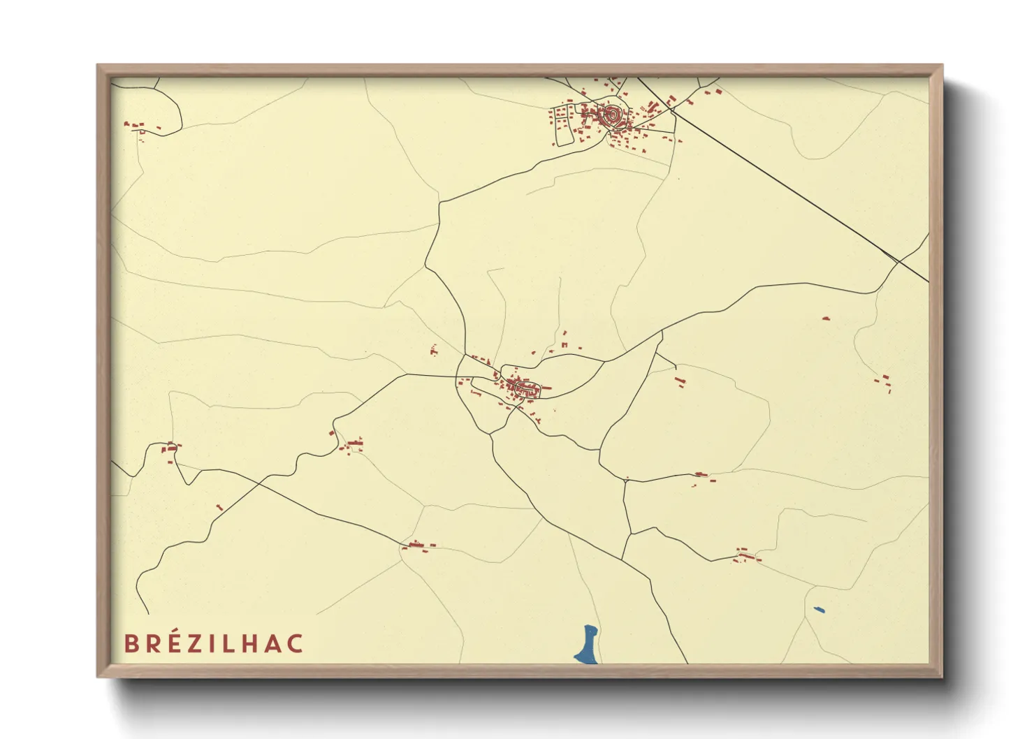 Une affiche de carte sur Brézilhac