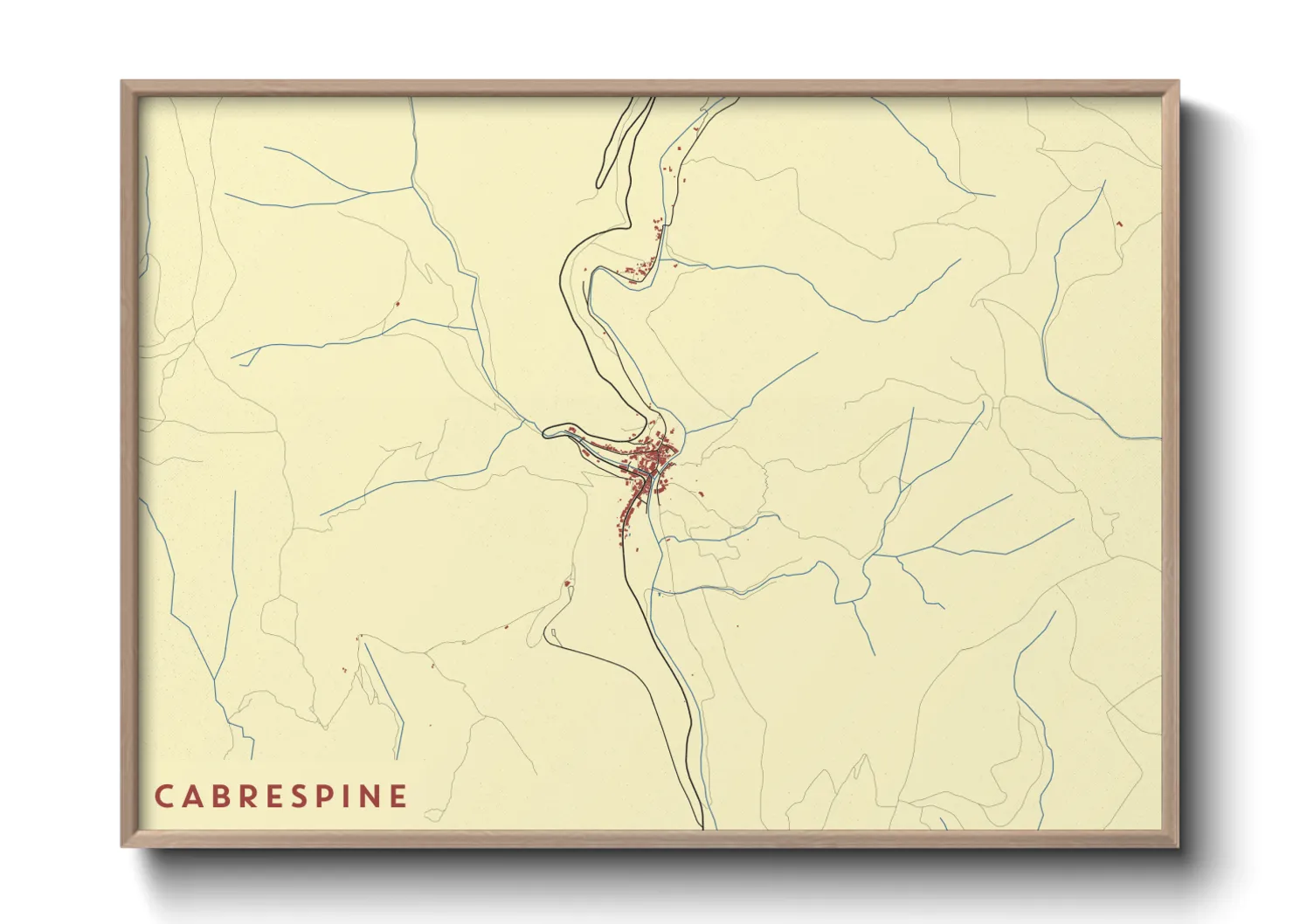 Une affiche de carte sur Cabrespine