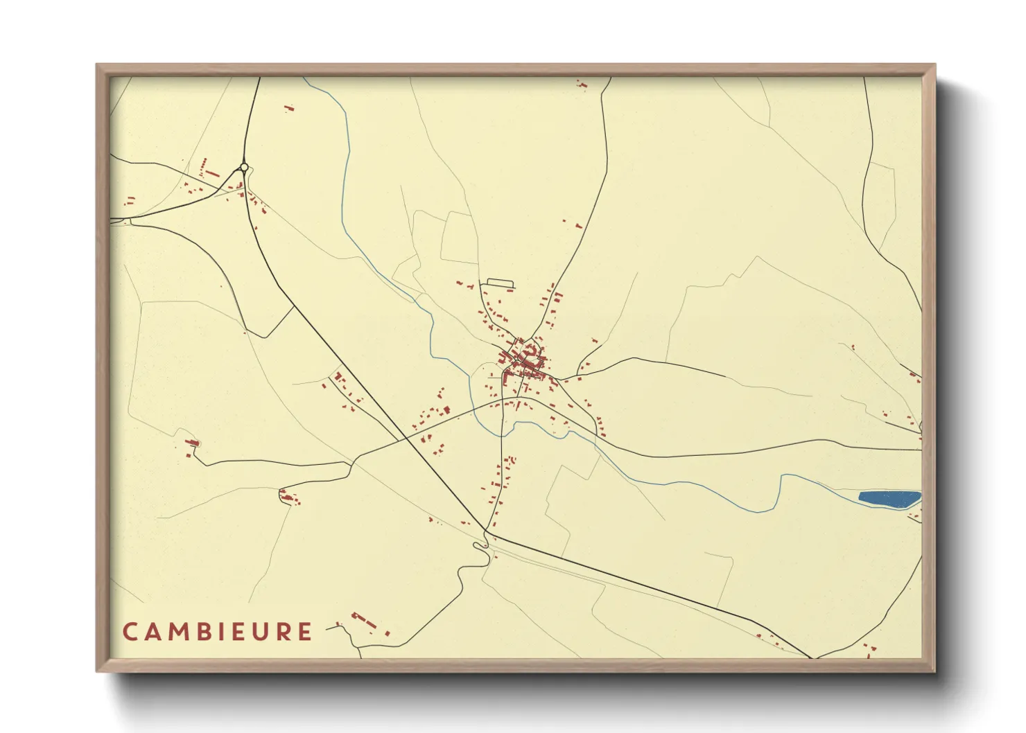 Une affiche de carte sur Cambieure