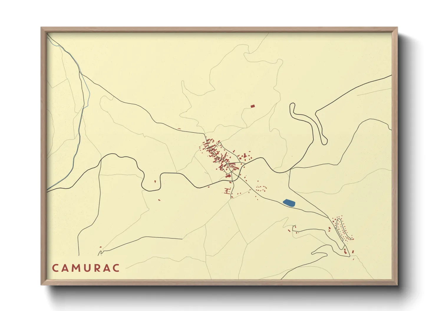 Une affiche de carte sur Camurac