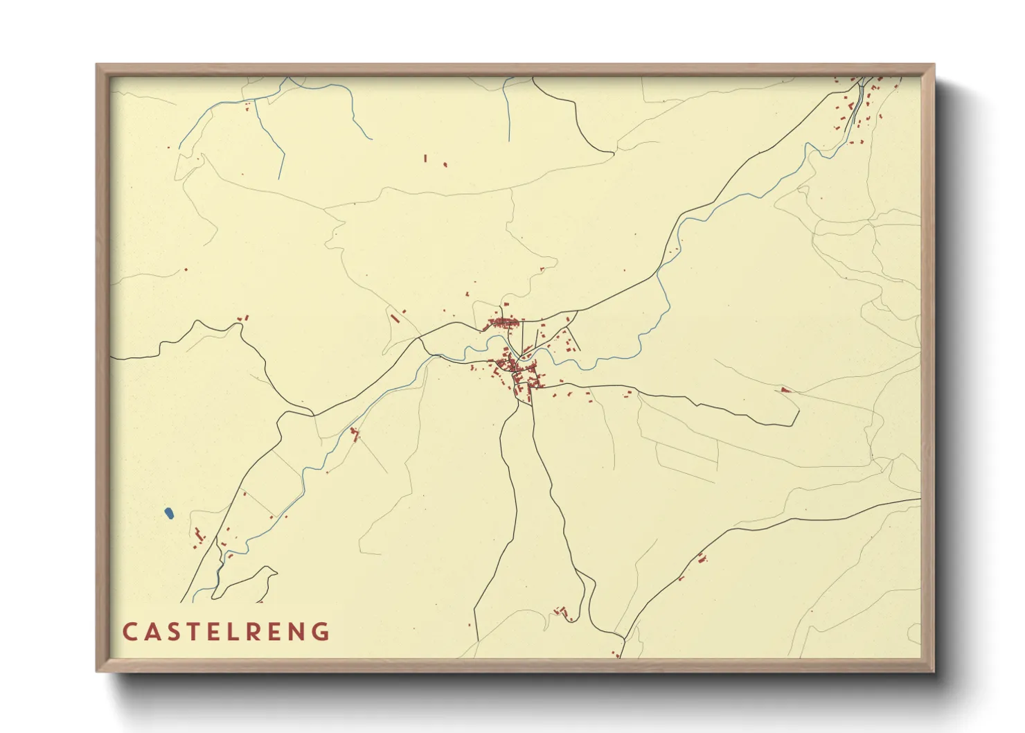 Une affiche de carte sur Castelreng