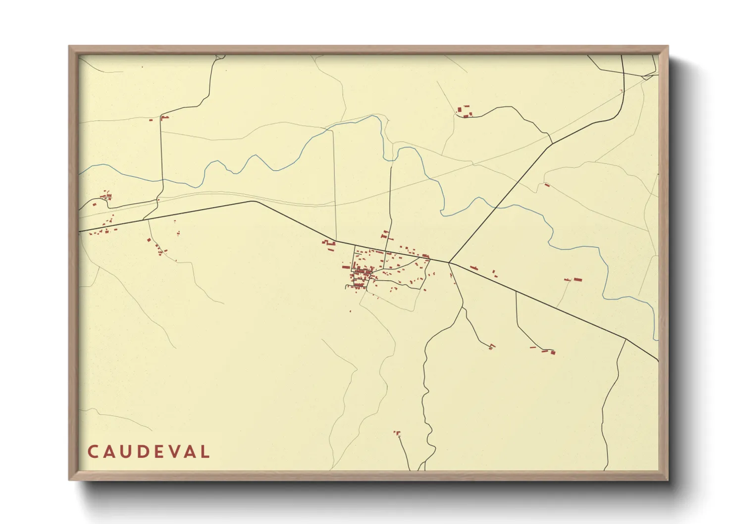 Une affiche de carte sur Caudeval