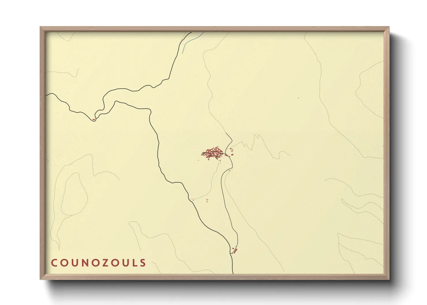 Une affiche de carte sur Counozouls