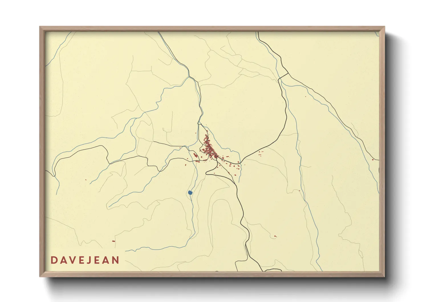 Une affiche de carte sur Davejean