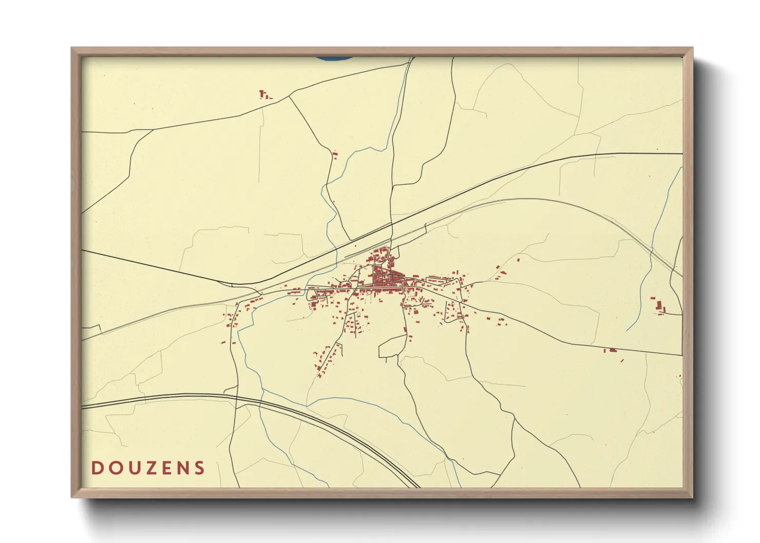 Une affiche de carte sur Douzens