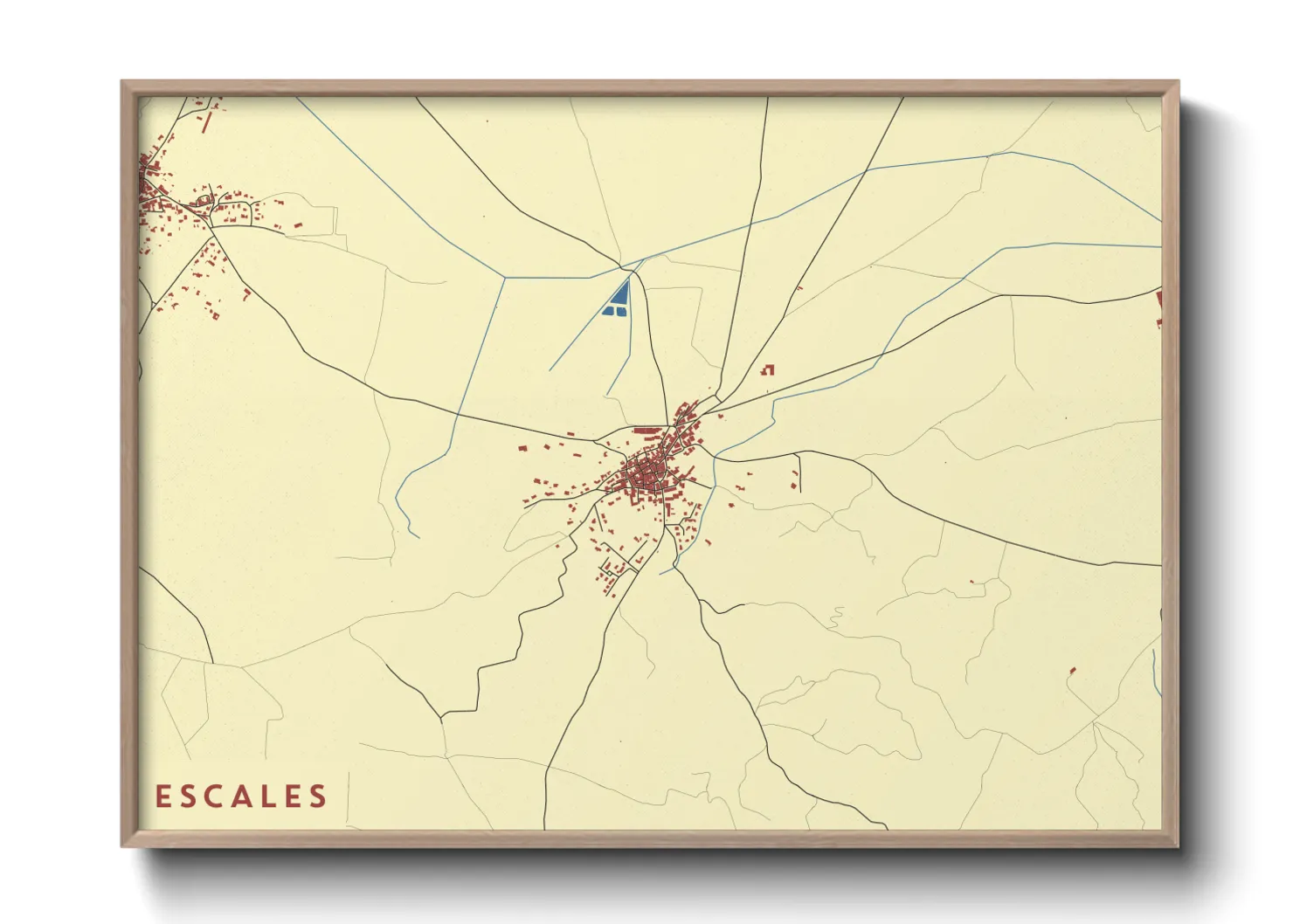 Une affiche de carte sur Escales