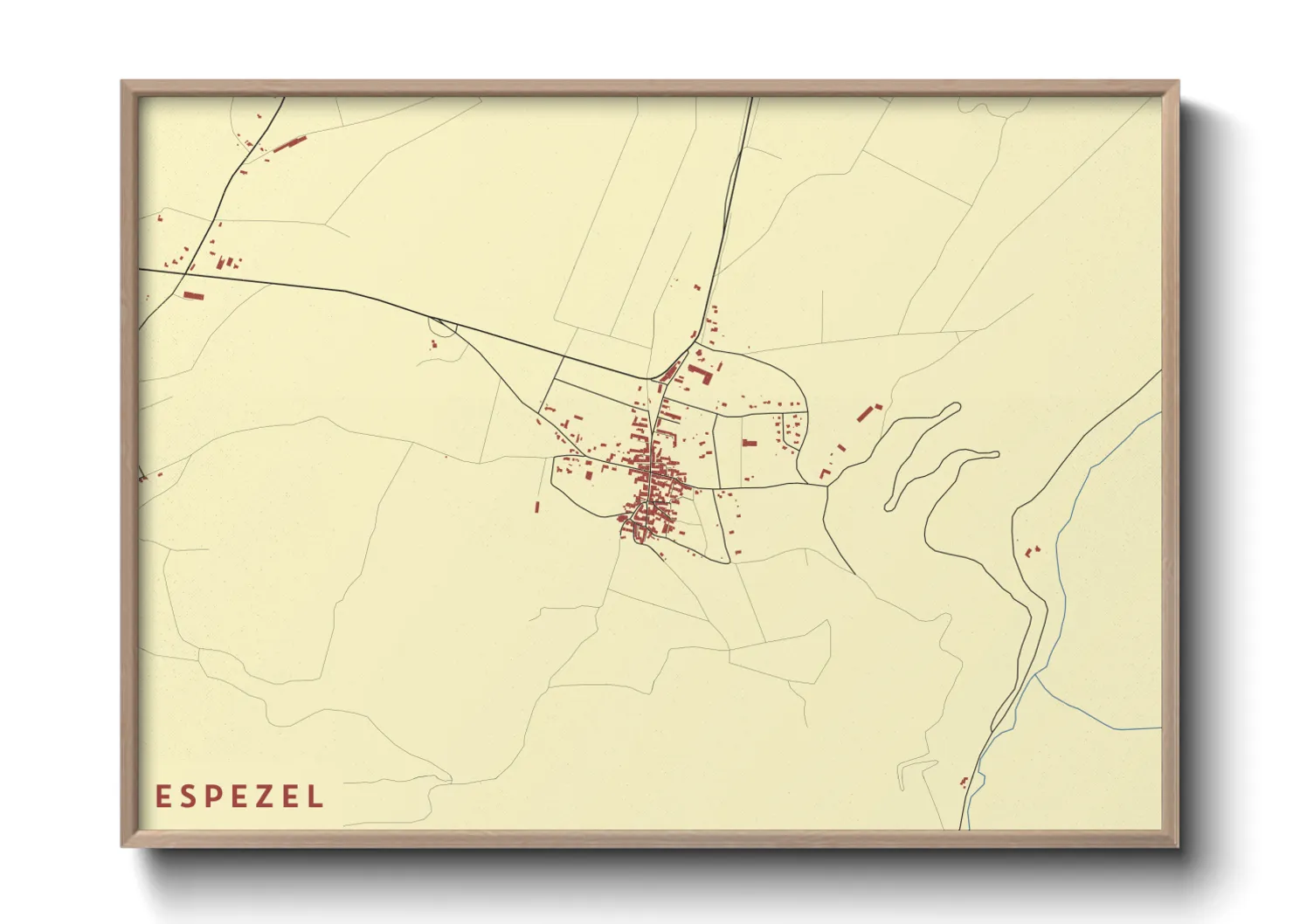 Une affiche de carte sur Espezel