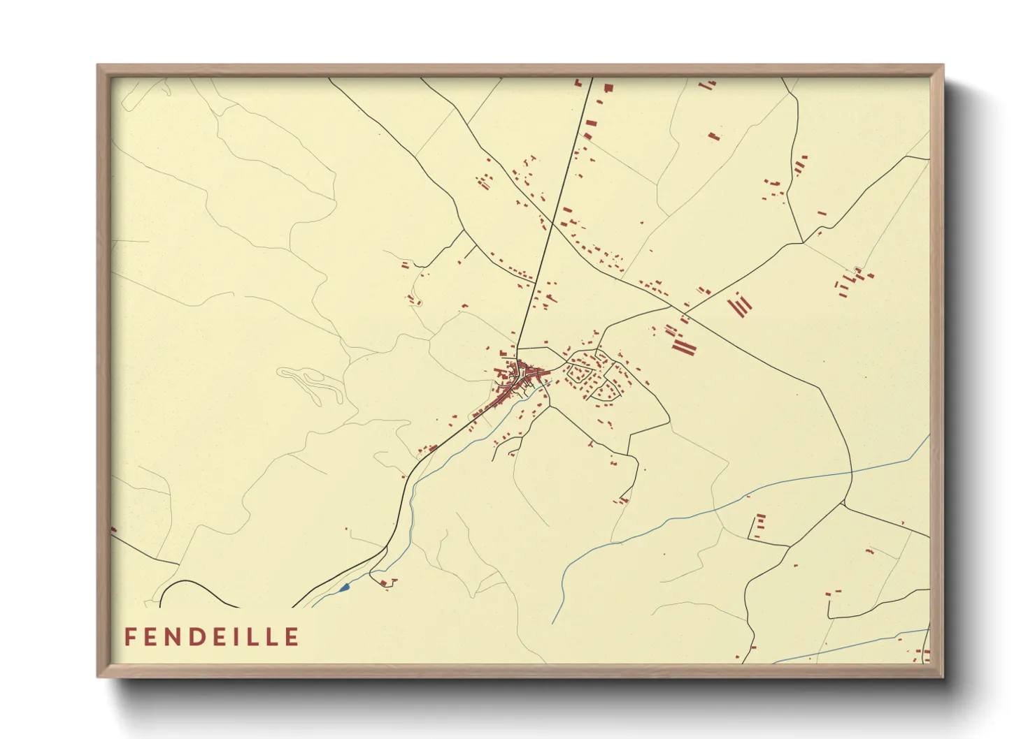 Une affiche de carte sur Fendeille