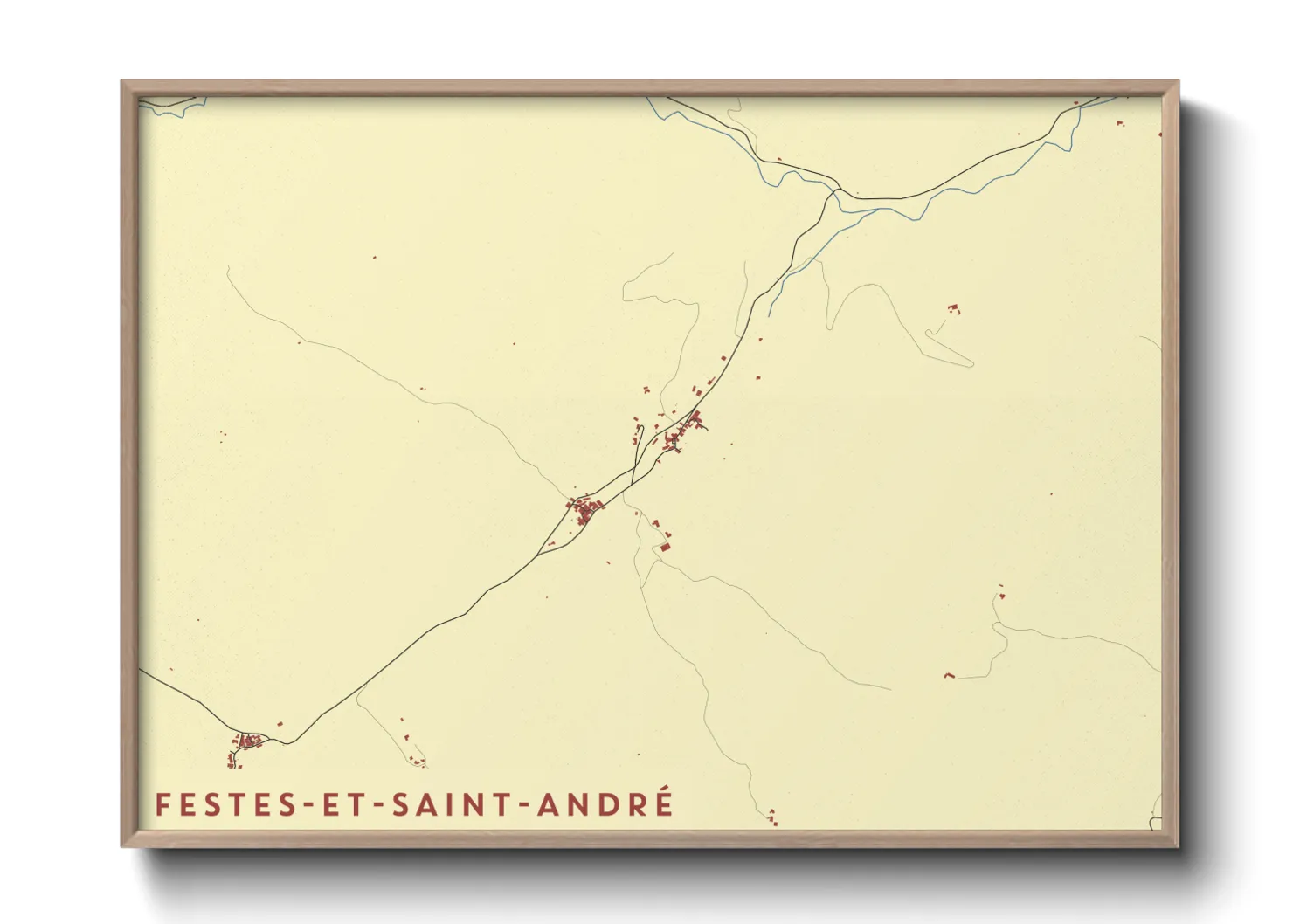 Une affiche de carte sur Festes-et-Saint-André