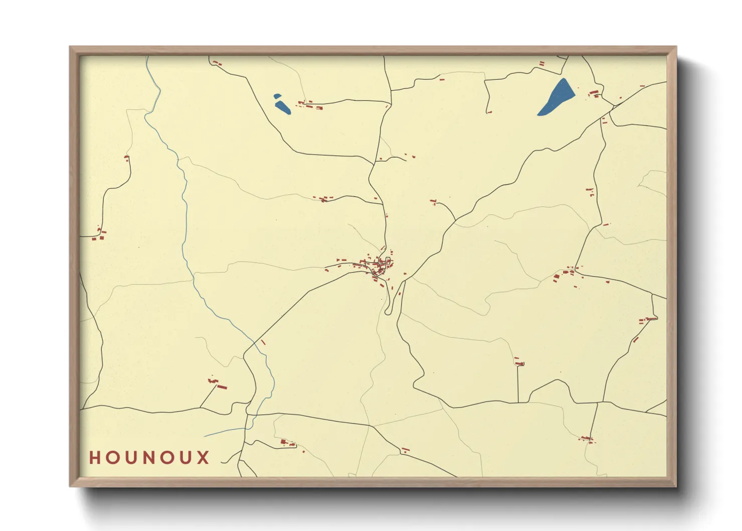 Une affiche de carte sur Hounoux