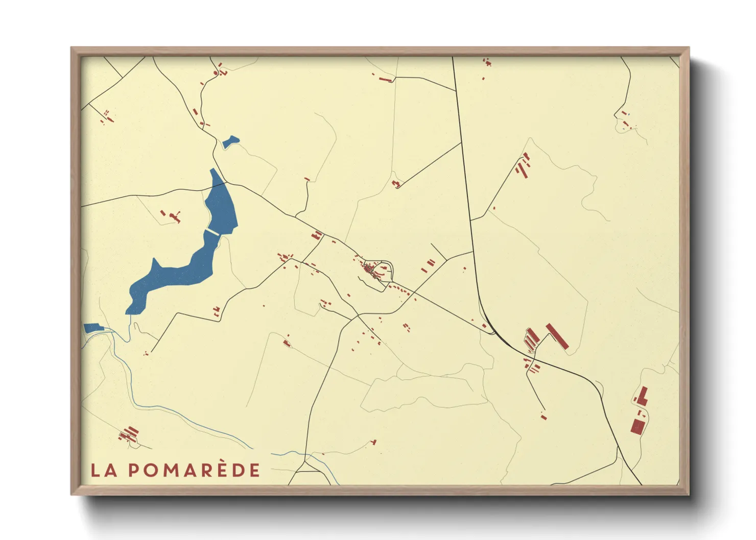 Une affiche de carte sur La Pomarède